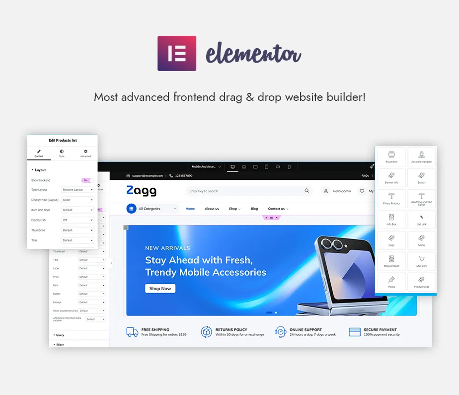 Zagg Free - Electronics & Accessories Free WooCommerce WordPress Theme