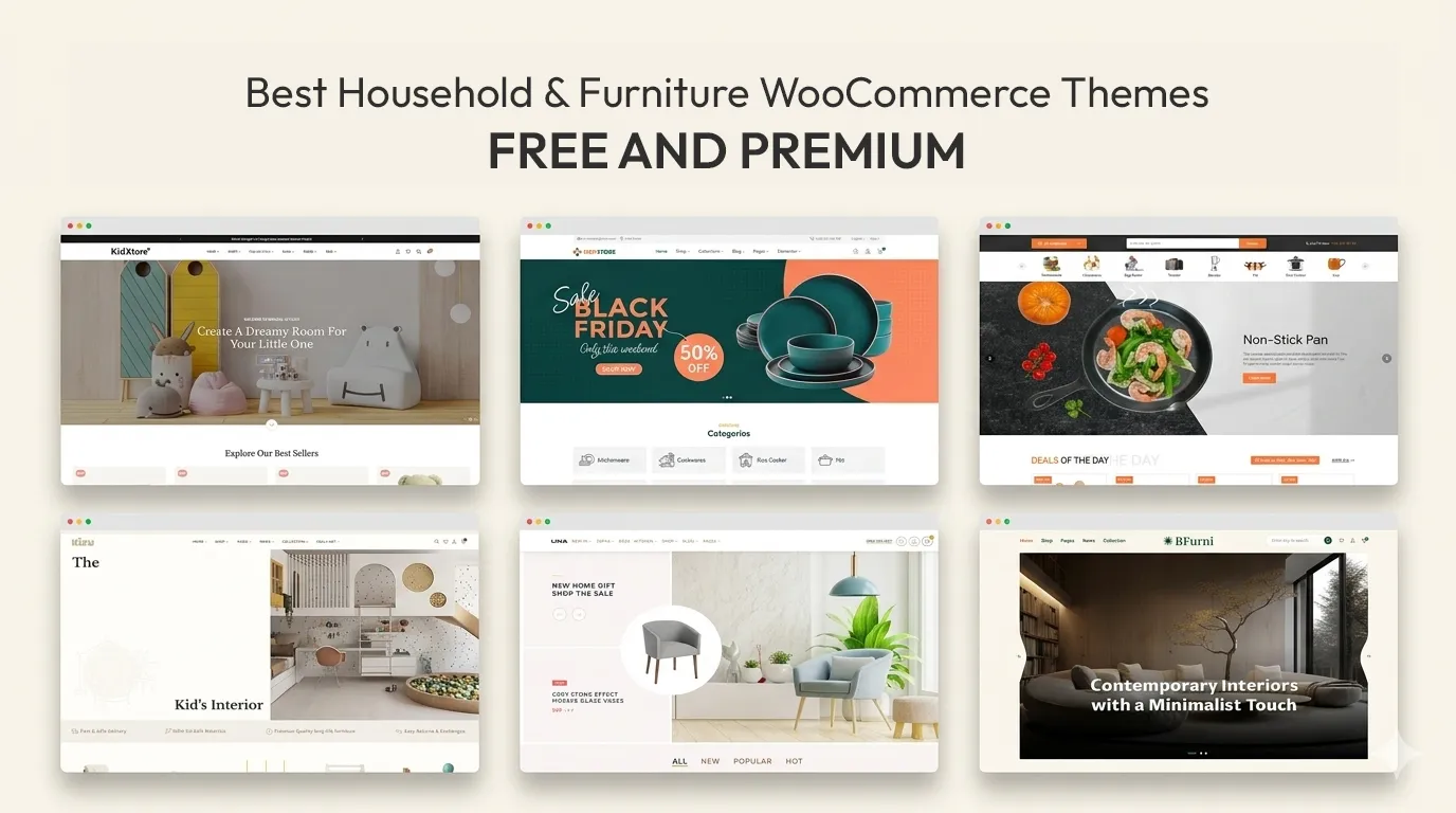 Best Household & Furniture WooCommerce Themes Free and Premium