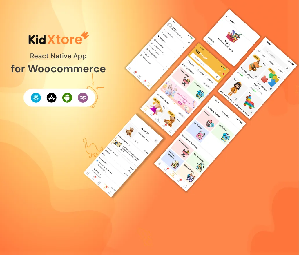 KidXtore - React Native Mobile App for Woocommerce